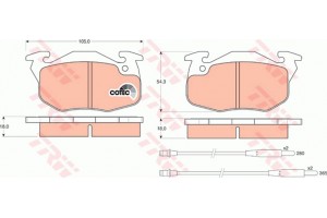 Trw Σετ τακάκια, Δισκόφρενα - GDB1033