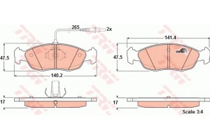 Trw Σετ τακάκια, Δισκόφρενα - GDB1104