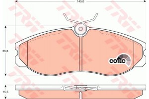 Trw Σετ τακάκια, Δισκόφρενα - GDB1113