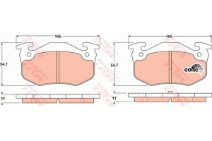 Trw Σετ τακάκια, Δισκόφρενα - GDB1305