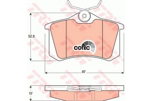 Trw Σετ τακάκια, Δισκόφρενα - GDB1330