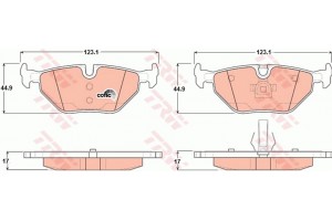 Trw Σετ τακάκια, Δισκόφρενα - GDB1344