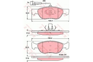 Trw Σετ τακάκια, Δισκόφρενα - GDB1364