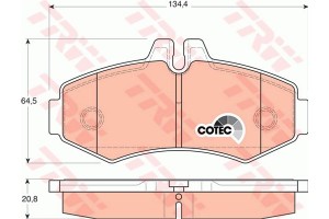 Trw Σετ τακάκια, Δισκόφρενα - GDB1373