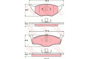 Trw Σετ τακάκια, Δισκόφρενα - GDB1375