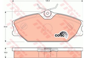 Trw Σετ τακάκια, Δισκόφρενα - GDB1405