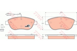 Trw Σετ τακάκια, Δισκόφρενα - GDB1483