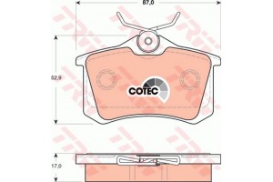 Trw Σετ τακάκια, Δισκόφρενα - GDB1504