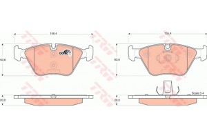Trw Σετ τακάκια, Δισκόφρενα - GDB1531