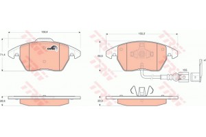 Trw Σετ τακάκια, Δισκόφρενα - GDB1550