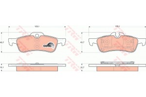 Trw Σετ τακάκια, Δισκόφρενα - GDB1561
