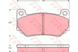 Trw Σετ τακάκια, Δισκόφρενα - GDB1568