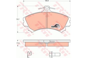 Trw Σετ τακάκια, Δισκόφρενα - GDB1584