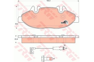 Trw Σετ τακάκια, Δισκόφρενα - GDB1600