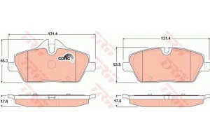 Trw Σετ τακάκια, Δισκόφρενα - GDB1611