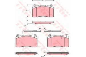 Trw Σετ τακάκια, Δισκόφρενα - GDB1648