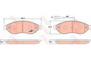 Trw Σετ τακάκια, Δισκόφρενα - GDB1681