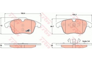 Trw Σετ τακάκια, Δισκόφρενα - GDB1683