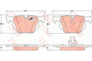 Trw Σετ τακάκια, Δισκόφρενα - GDB1727