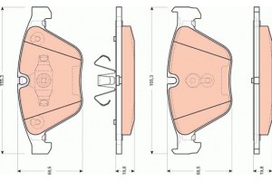 Trw Σετ τακάκια, Δισκόφρενα - GDB1729