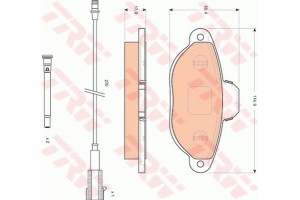 Trw Σετ τακάκια, Δισκόφρενα - GDB1745