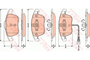 Trw Σετ τακάκια, Δισκόφρενα - GDB1762