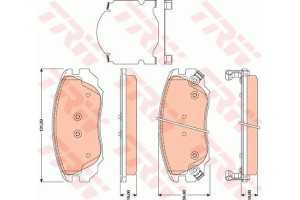 Trw Σετ τακάκια, Δισκόφρενα - GDB1782