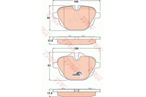 Trw Σετ τακάκια, Δισκόφρενα - GDB1840
