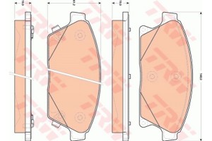 Trw Σετ τακάκια, Δισκόφρενα - GDB1847