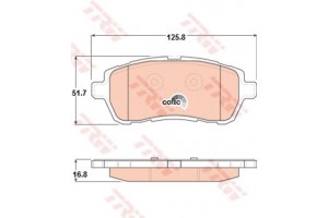 Trw Σετ τακάκια, Δισκόφρενα - GDB1893