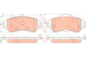 Trw Σετ τακάκια, Δισκόφρενα - GDB1917