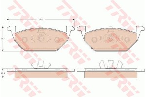 Trw Σετ τακάκια, Δισκόφρενα - GDB1984