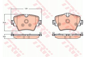 Trw Σετ τακάκια, Δισκόφρενα - GDB2098