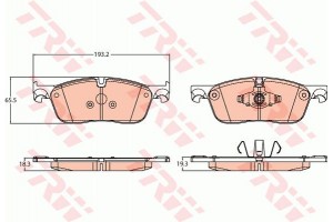 Trw Σετ τακάκια, Δισκόφρενα - GDB2100