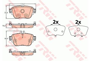 Trw Σετ τακάκια, Δισκόφρενα - GDB2155