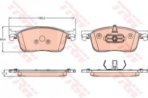 Trw Σετ τακάκια, Δισκόφρενα - GDB2169