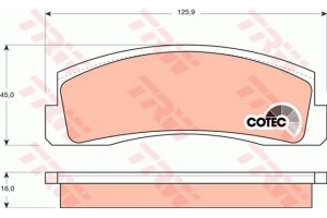 Trw Σετ τακάκια, Δισκόφρενα - GDB265