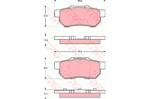 Trw Σετ τακάκια, Δισκόφρενα - GDB3113