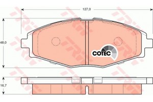 Trw Σετ τακάκια, Δισκόφρενα - GDB3195