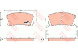 Trw Σετ τακάκια, Δισκόφρενα - GDB3217