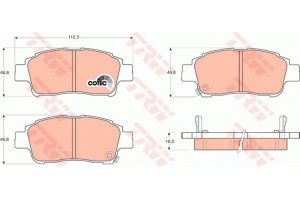 Trw Σετ τακάκια, Δισκόφρενα - GDB3218