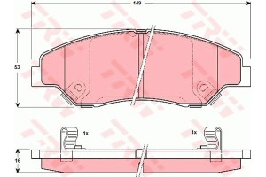 Trw Σετ τακάκια, Δισκόφρενα - GDB3241