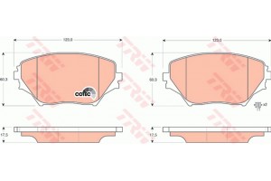 Trw Σετ τακάκια, Δισκόφρενα - GDB3251