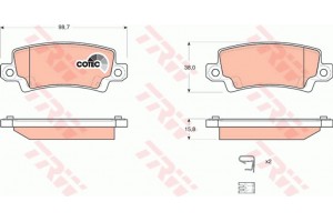 Trw Σετ τακάκια, Δισκόφρενα - GDB3289