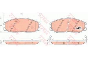 Trw Σετ τακάκια, Δισκόφρενα - GDB3297