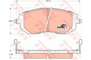 Trw Σετ τακάκια, Δισκόφρενα - GDB3328