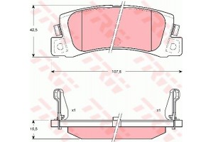 Trw Σετ τακάκια, Δισκόφρενα - GDB3329