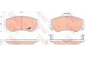 Trw Σετ τακάκια, Δισκόφρενα - GDB3352