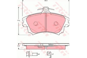 Trw Σετ τακάκια, Δισκόφρενα - GDB3389