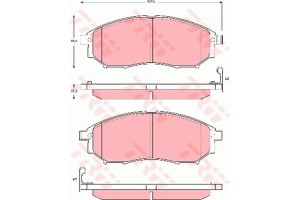 Trw Σετ τακάκια, Δισκόφρενα - GDB3392